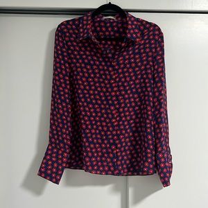 Alice and Olivia Silk Willa Blouse